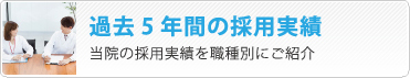過去5年間の採用実績